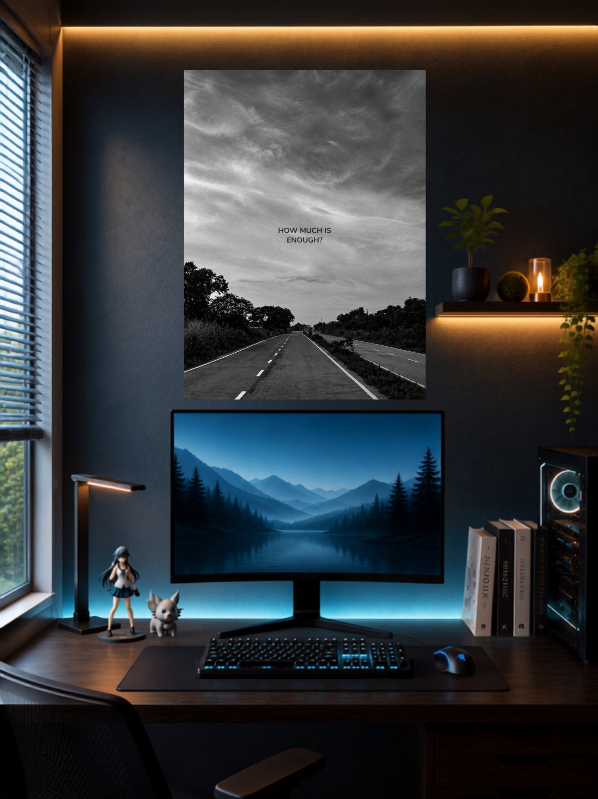 How Much Is Enough? | Deep Thought Quote Wall Poster | 1 Poster