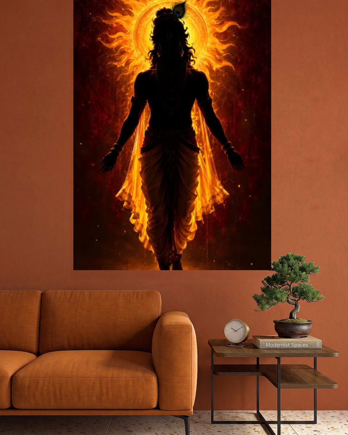 Lord Krishna Divine | Powerful Krishna Spiritual Wall Art | 1 Poster