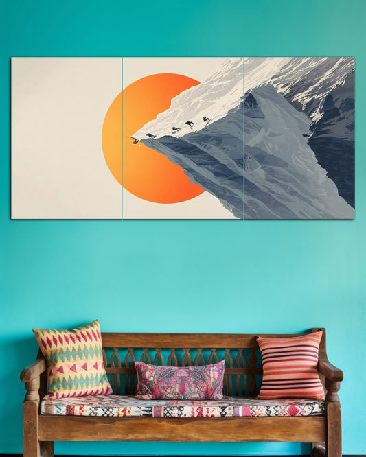 Mountain Climbing Adventure | Snowy Peak Wall Poster | 3 Posters