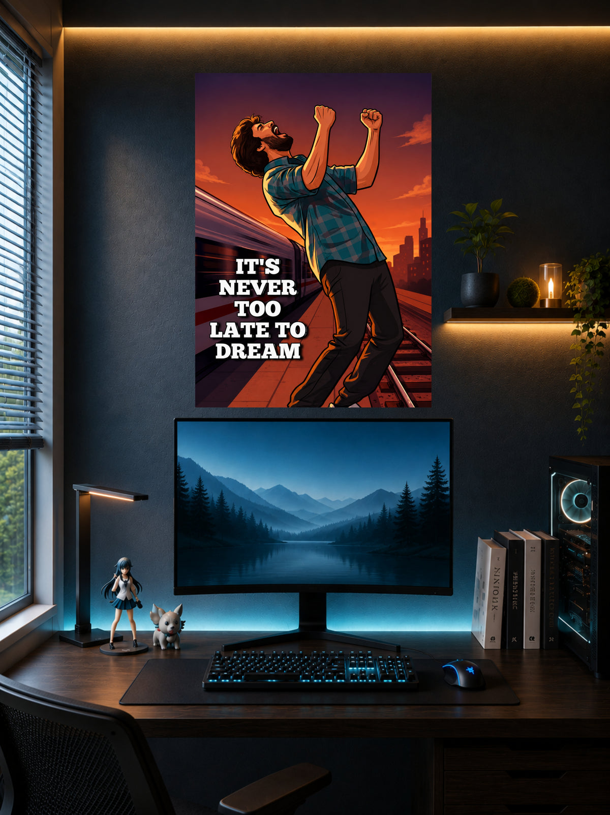 It's Never Too Late to Dream | Motivational Wall Poster | 1 Poster