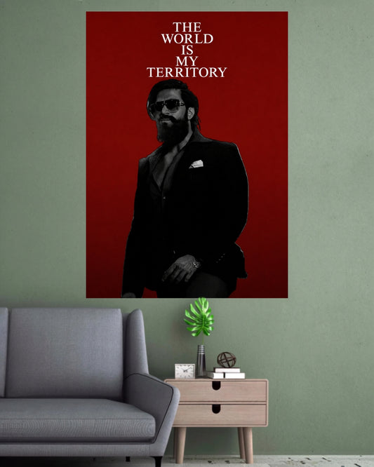 Yash | The World Is My Territory KGF Wall Poster | 1 Poster