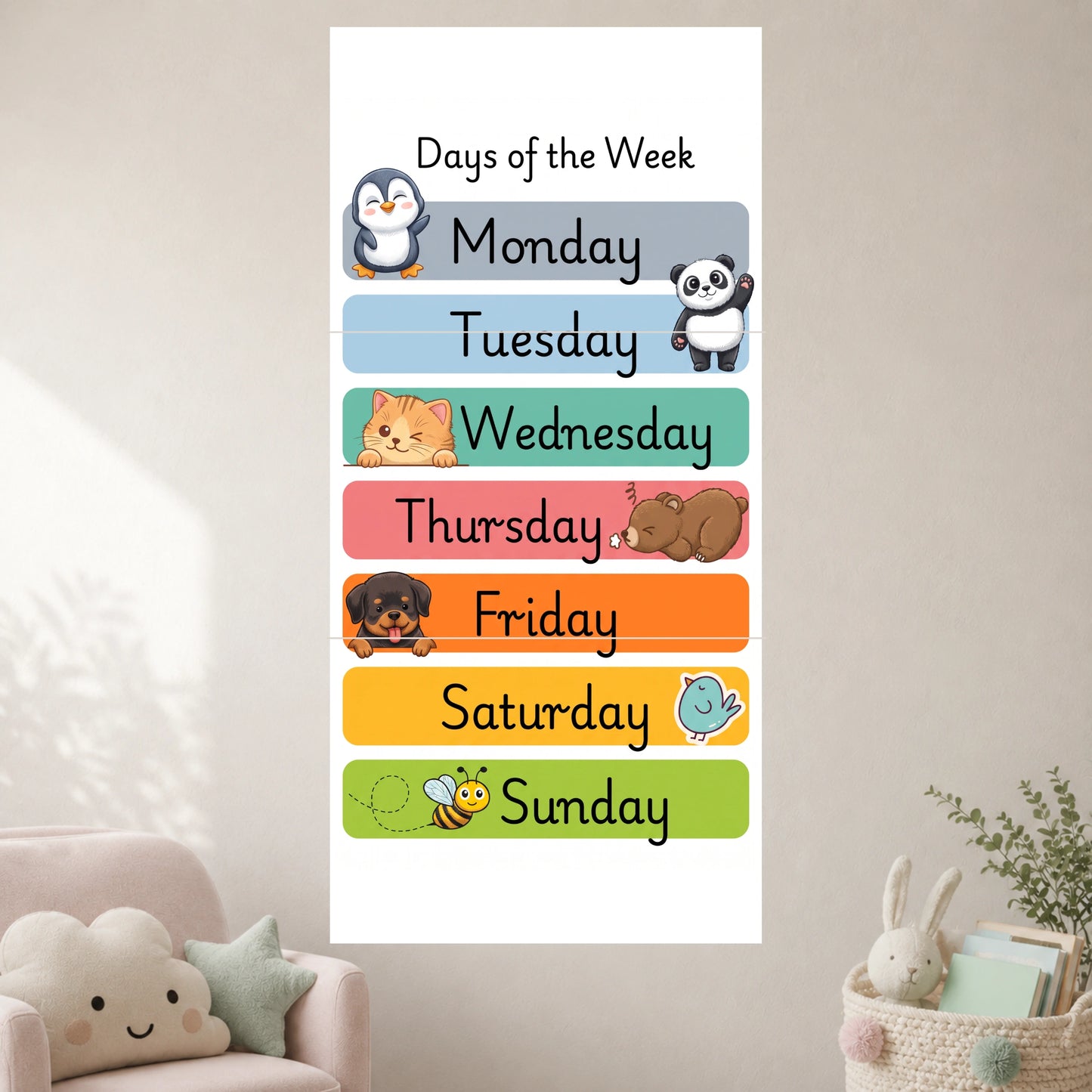Days of the Week | Kids Educational Wall Poster | 3 Posters