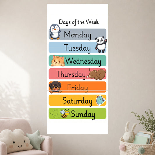 Days of the Week | Kids Educational Wall Poster | 3 Posters