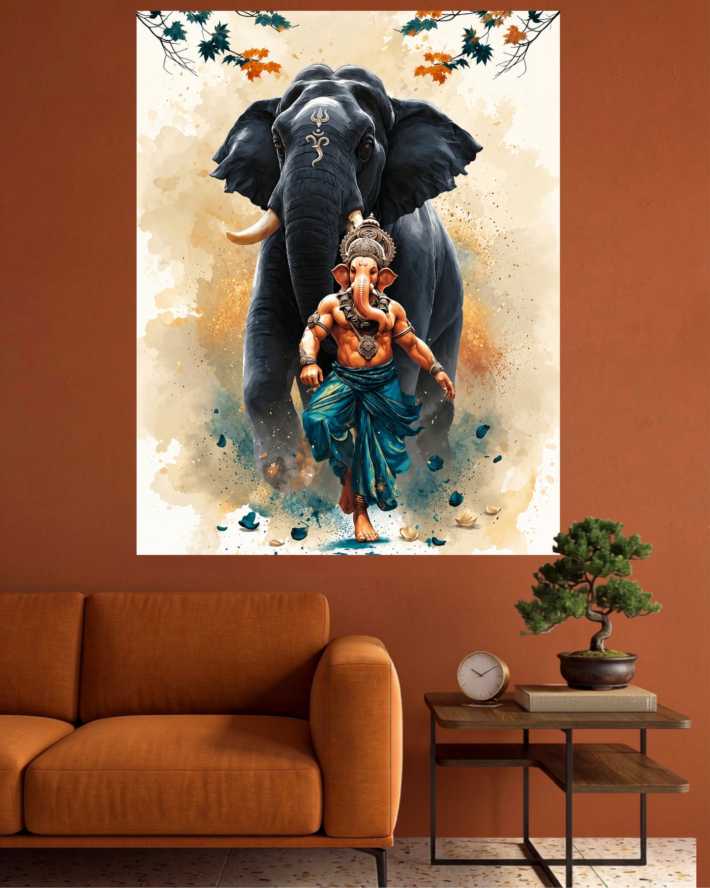Divine Ganesha & Elephant | Spiritual Power Wall Poster | 1 Poster