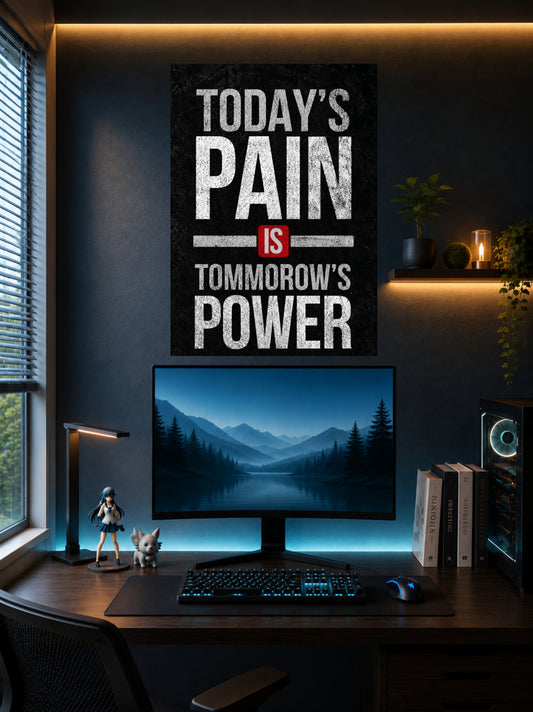 Today's Pain Is Tomorrow's Power | Motivational Wall Poster | 1 Poster