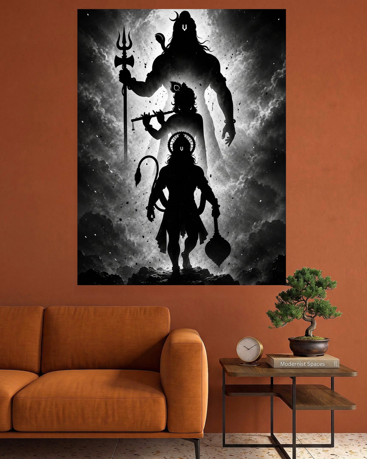 Mahadev Krishna Hanuman | Hindu Gods Spiritual Wall Poster | 1 Poster