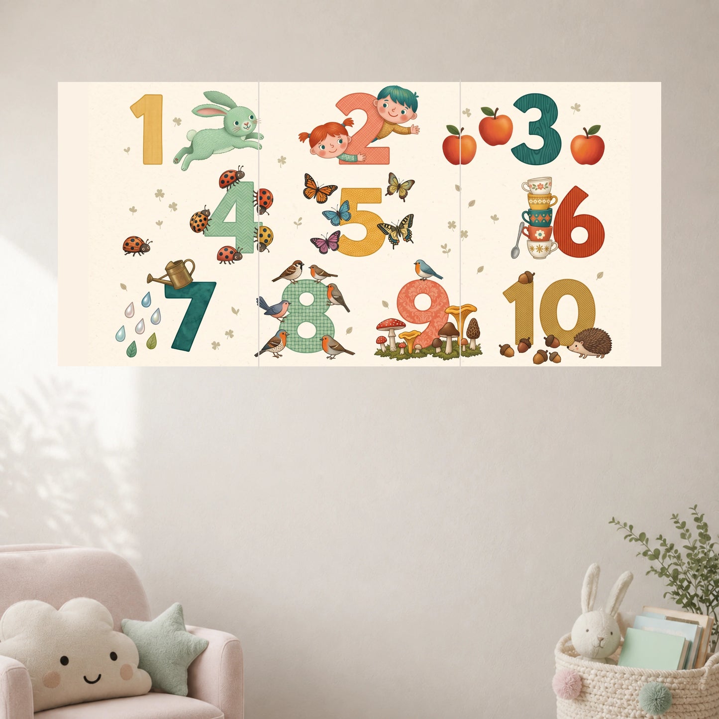 Numbers 1 to 10 | Kids Educational Wall Poster | 3 Posters
