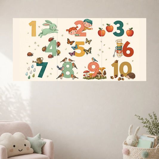 Numbers 1 to 10 | Kids Educational Wall Poster | 3 Posters