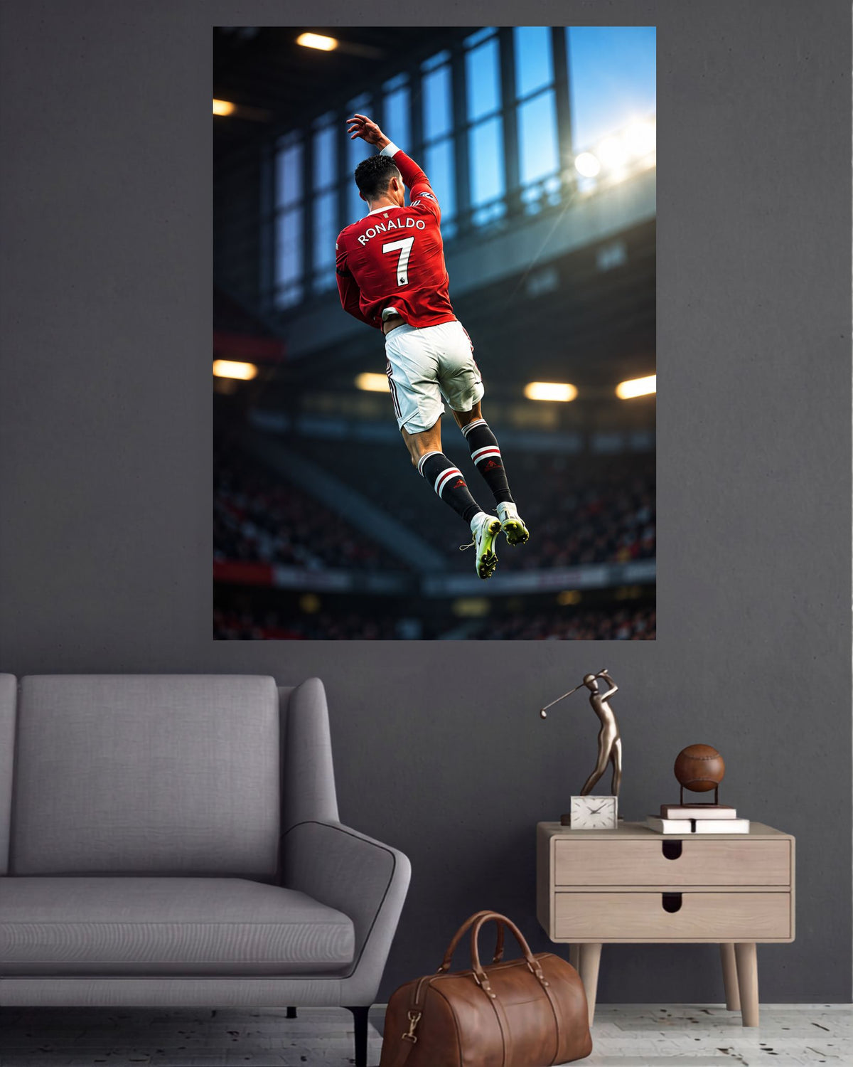 Ronaldo 7 Jump Celebration | Football Wall Poster | 1 Poster
