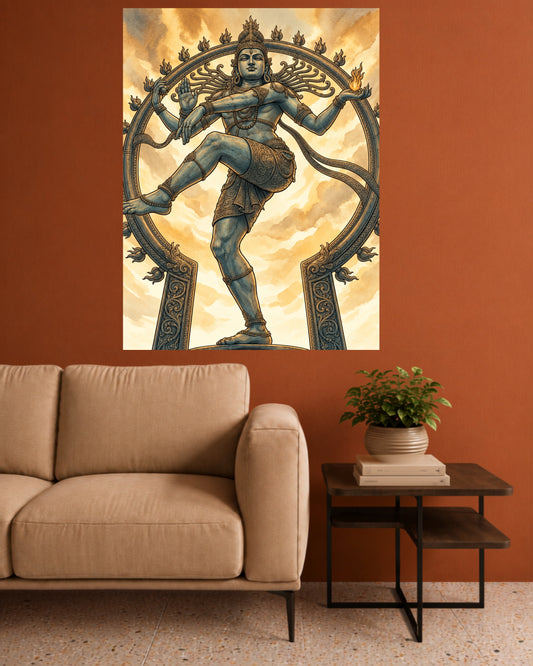 Nataraja | Lord Shiva Cosmic Dance Wall Poster | 1 Poster