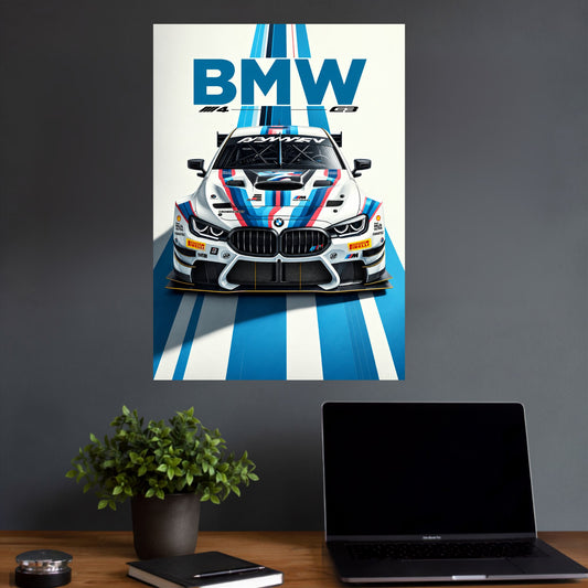 BMW M4 GT3 | Racing Car Wall Poster | 1 Poster