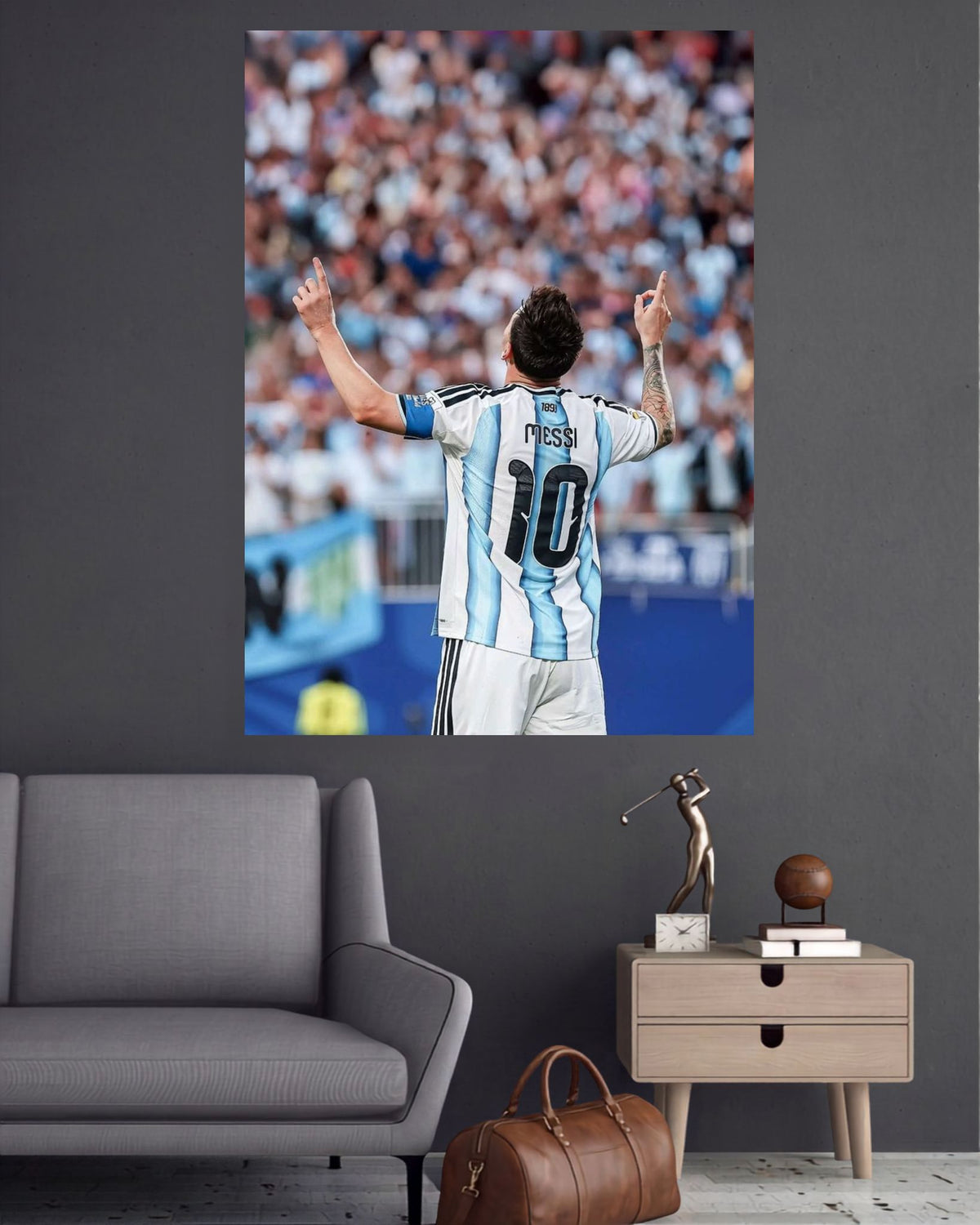 Messi 10 Argentina | Football Legend Wall Poster | 1 Poster