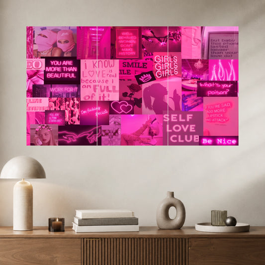 Pink Aesthetic Collage | Wall Poster |3 Poster