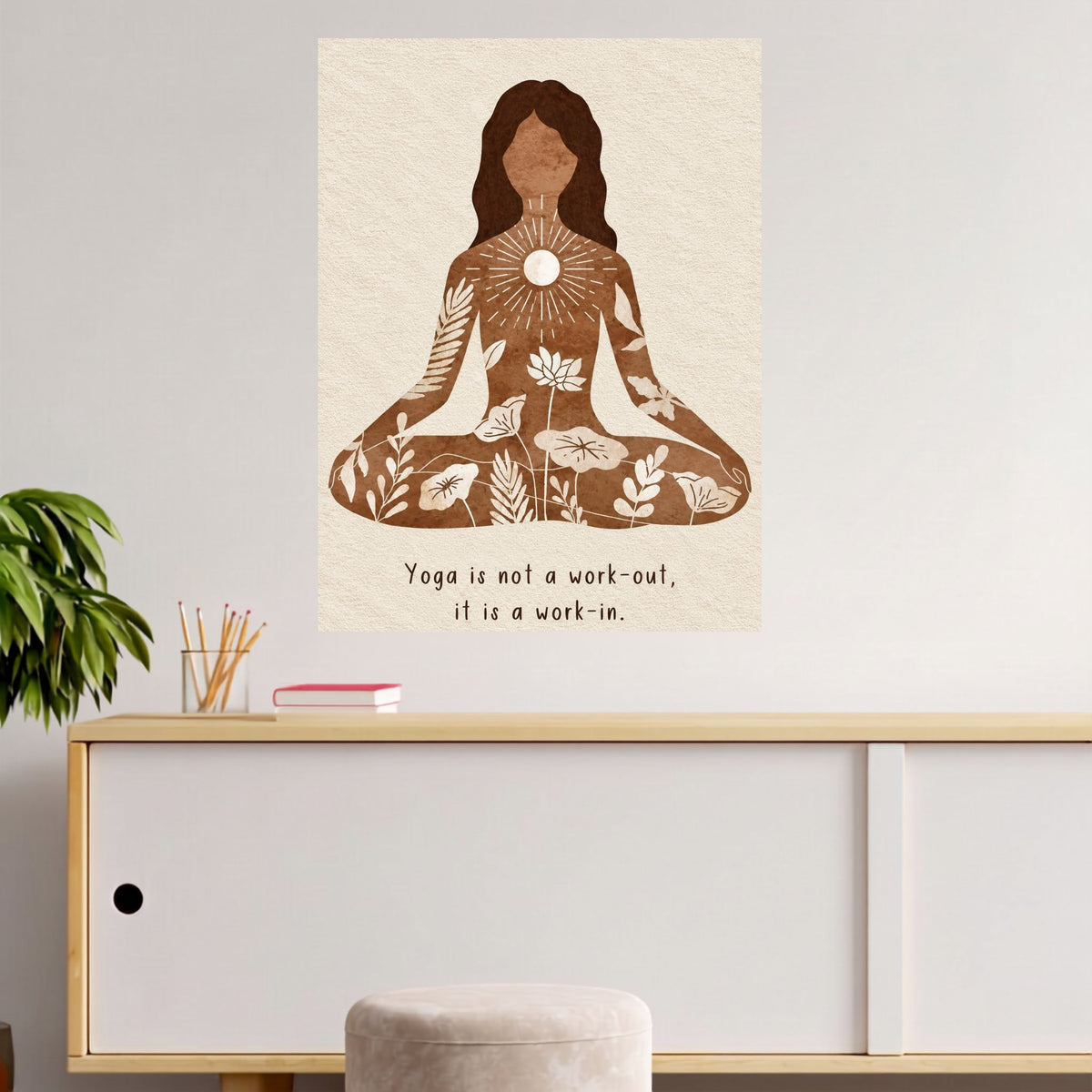 Yoga Is Not a Work-Out It Is a Work-In | Yoga Quote Wall Poster | 1 Poster