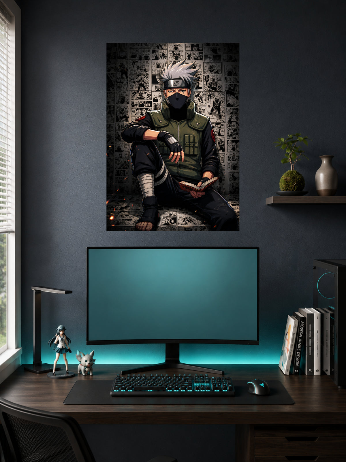 Kakashi Hatake | Naruto Manga Style Poster | 1 Poster