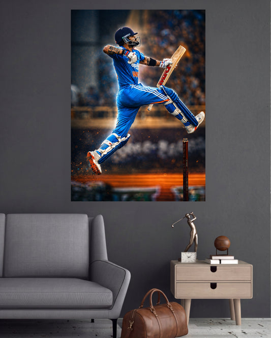 Virat Kohli | King Kohli Cricket Wall Poster | 1 Poster
