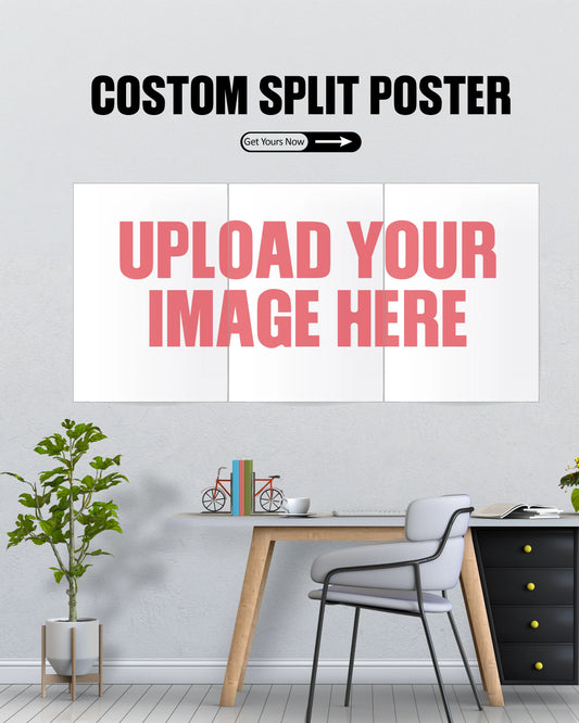 Custom 3 Piece Split Art Set | Upload Your Own Photo | Personalized Split Wall Poster