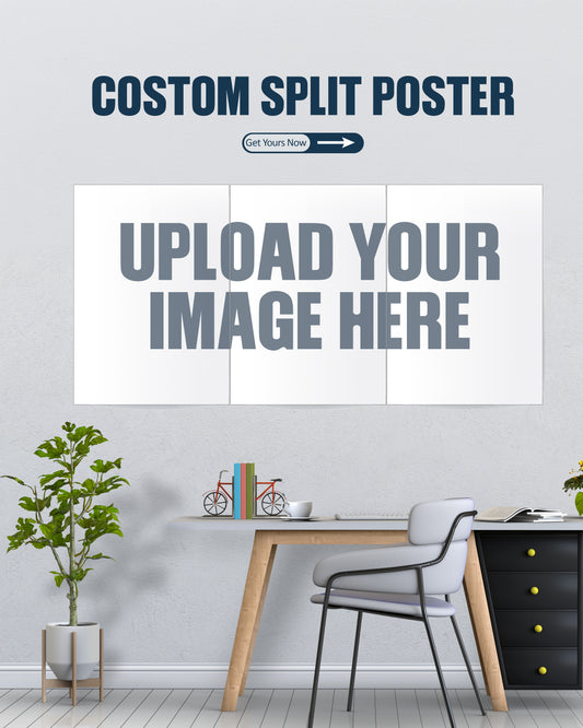 Custom 3 Piece Split Art Set | Upload Your Own Photo | Personalized Split Wall Poster