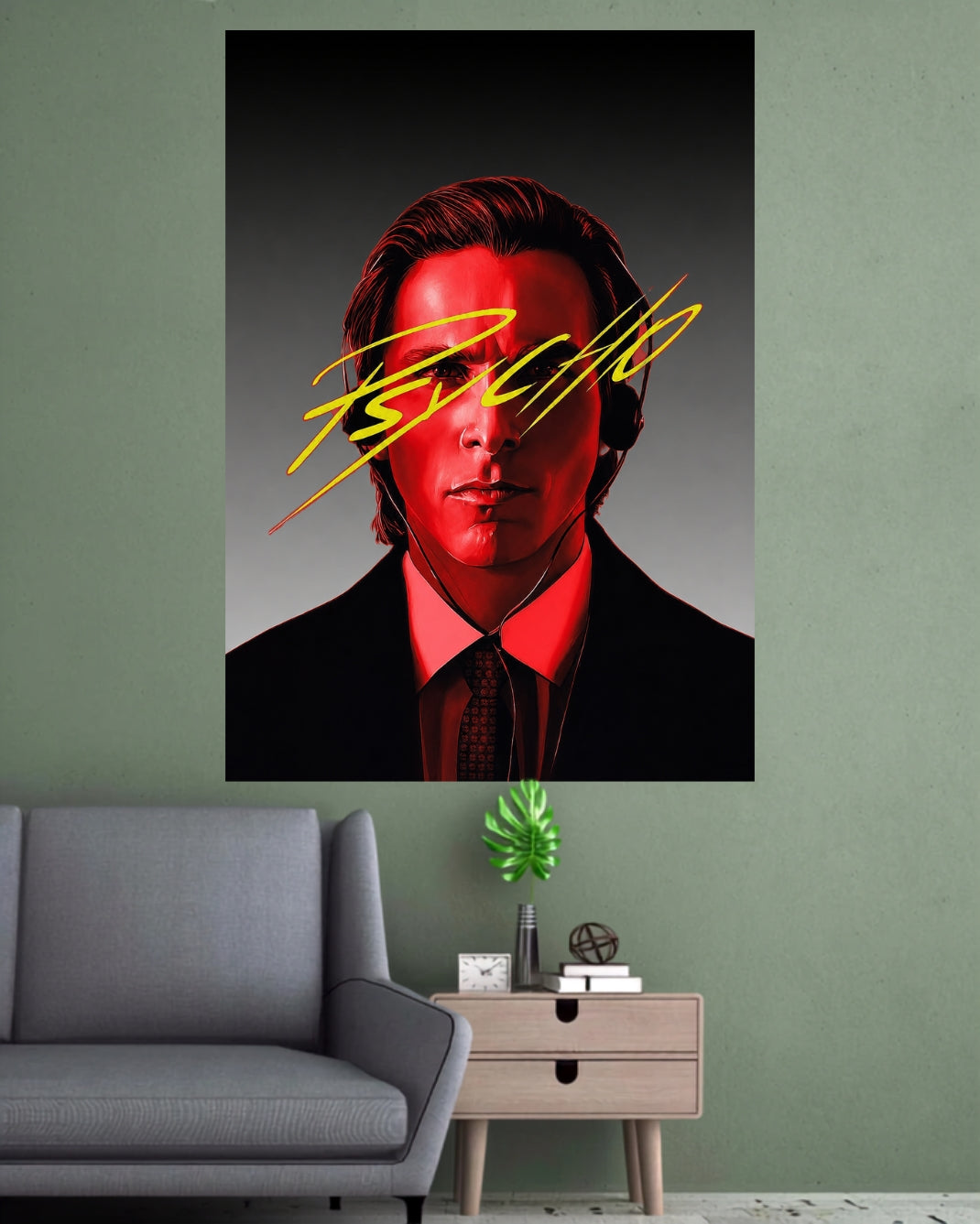 American Psycho | Patrick Bateman Red Aesthetic Wall Poster | 1 Poster