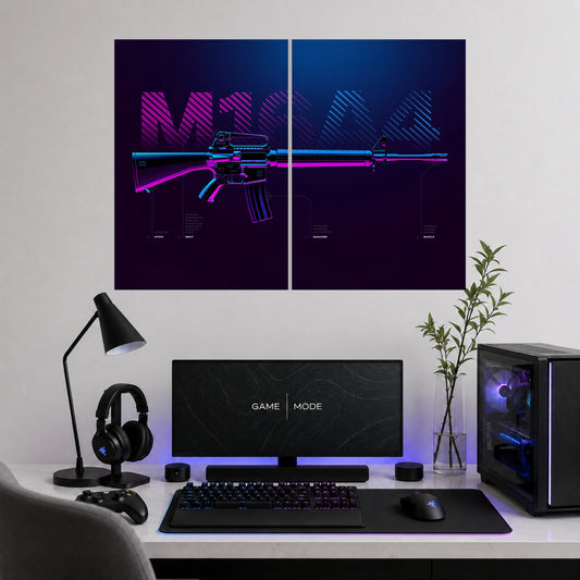 M16A4 2 Piece Wall Art | M16A4 2 Piece Poster