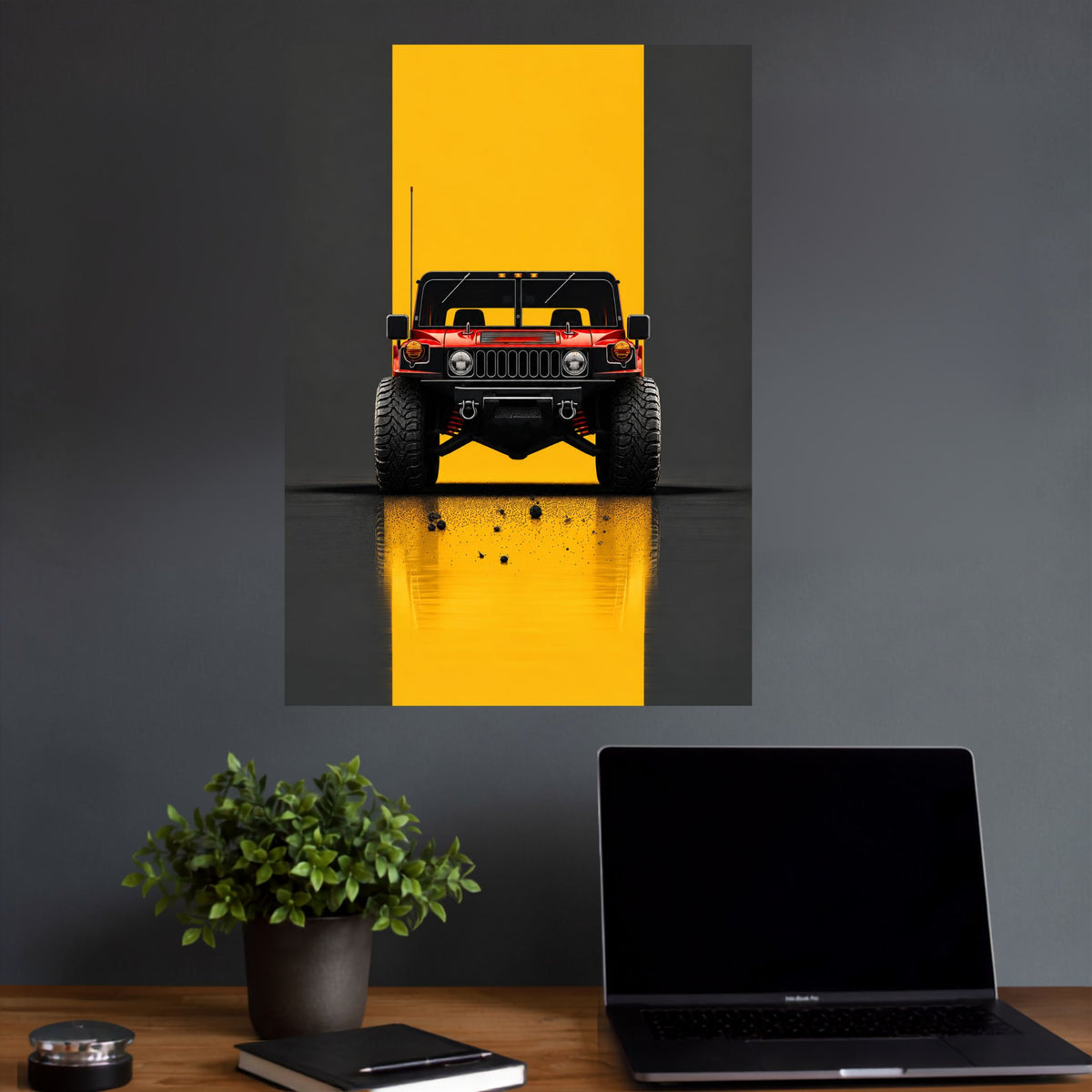 Red Off-Road SUV | 4x4 Adventure Wall Poster | 1 Poster