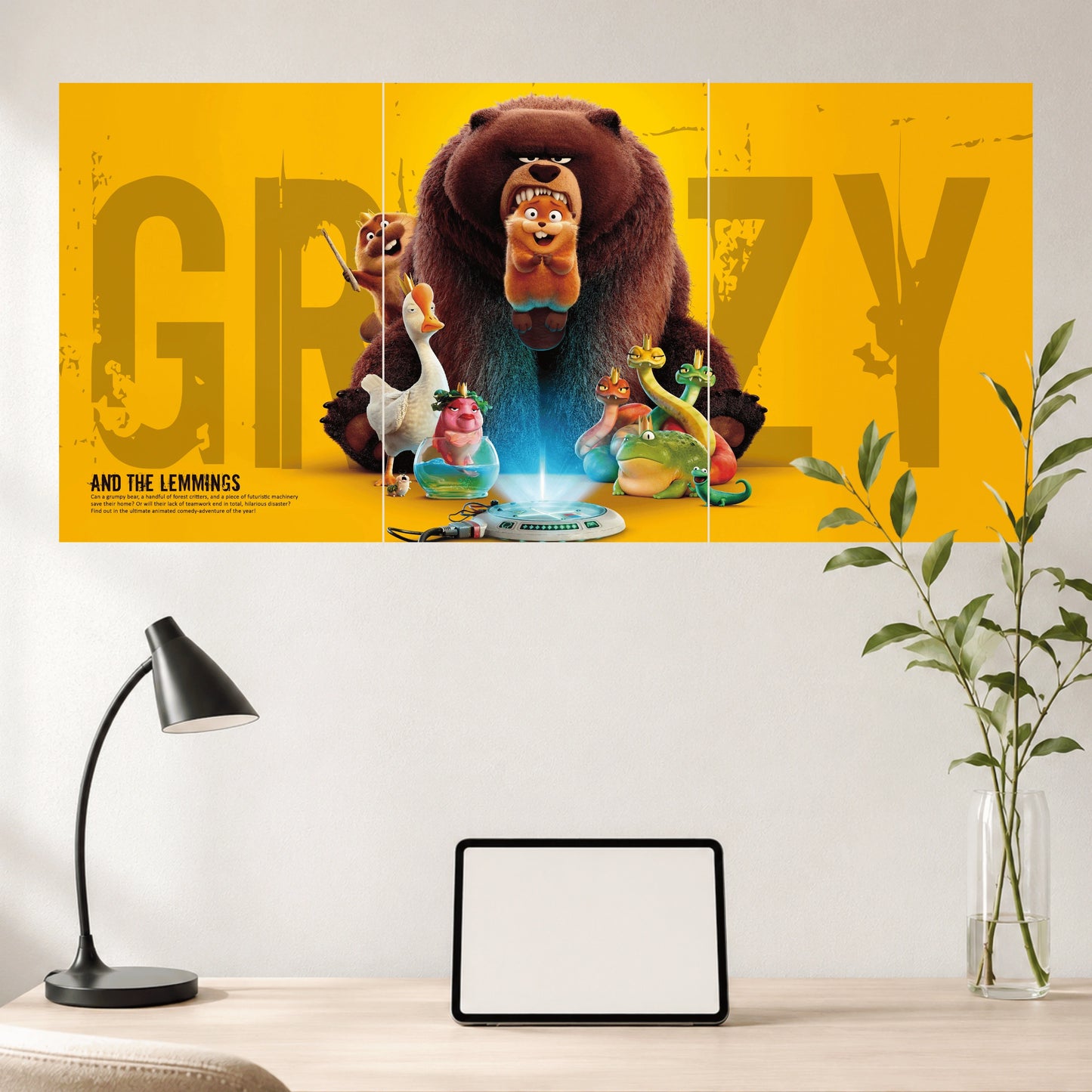 Grizzy & The Lemmings | Cartoon Wall Poster Set | 3 Posters