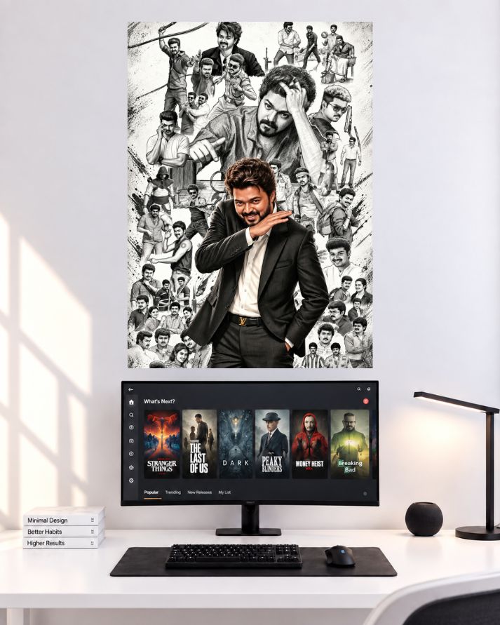 Thalapathy Vijay Iconic Moments | Tamil Cinema Wall Poster | 1 Poster