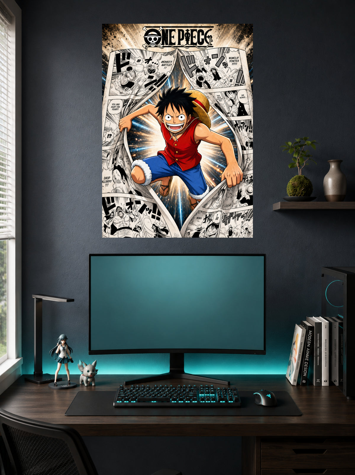 Monkey D. Luffy | One Piece Manga Style Poster | 1 Poster
