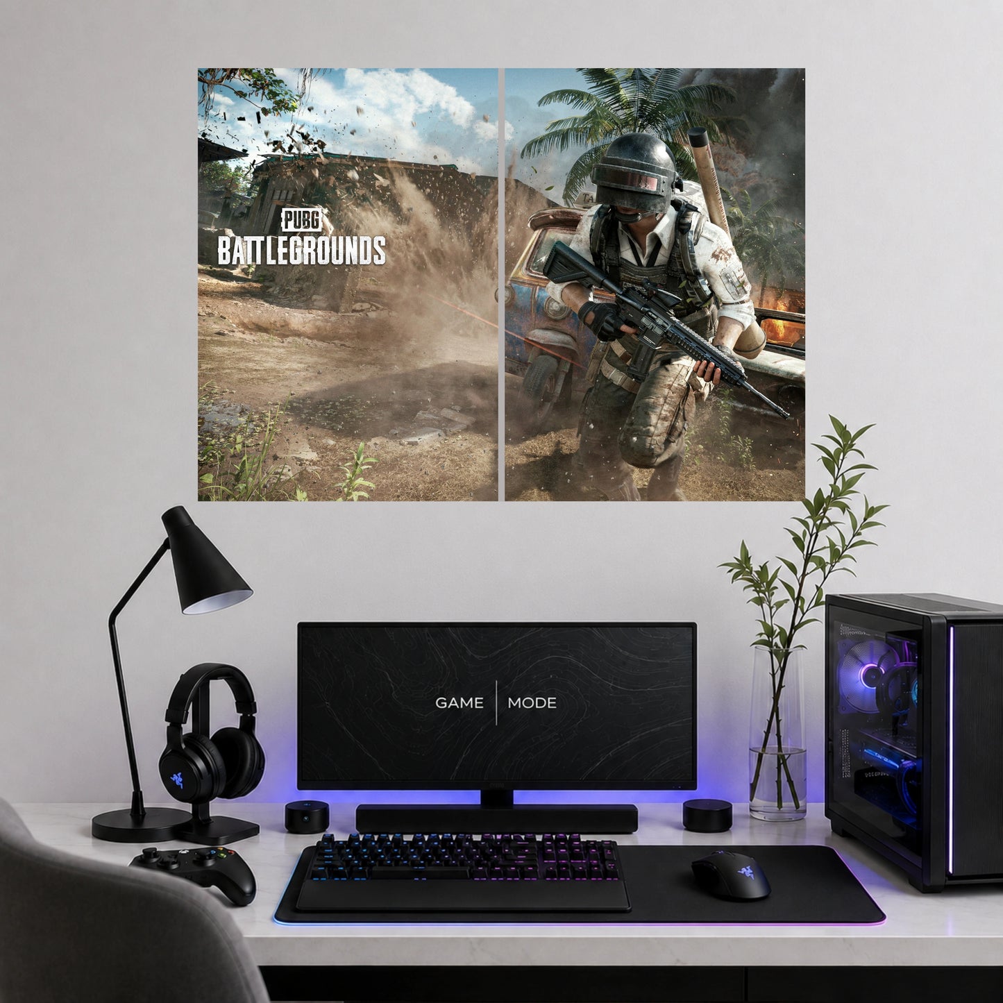 PUBG Battlegrounds | 2 Poster Split  Wall Art