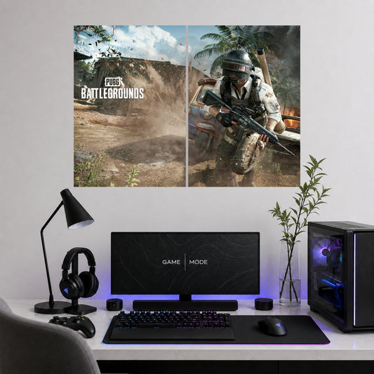 PUBG Battlegrounds | 2 Poster Split  Wall Art