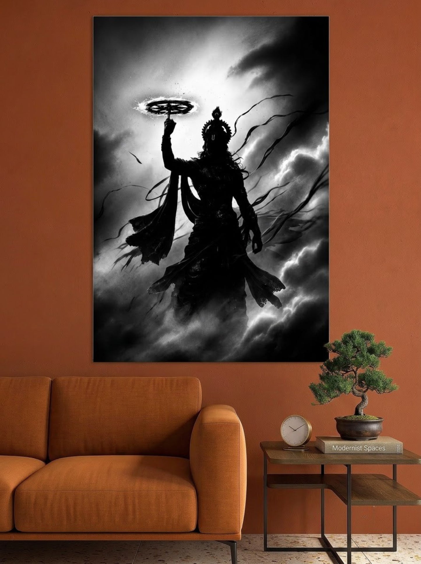 Lord Vishnu | Sudarshan Chakra Spiritual Wall Poster | 1 Poster
