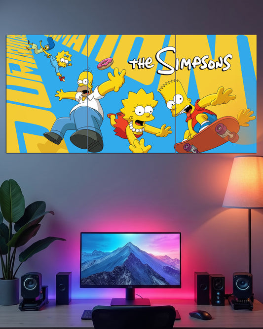 The Simpsons Family Fun | Cartoon Wall Poster Set | 3 Posters