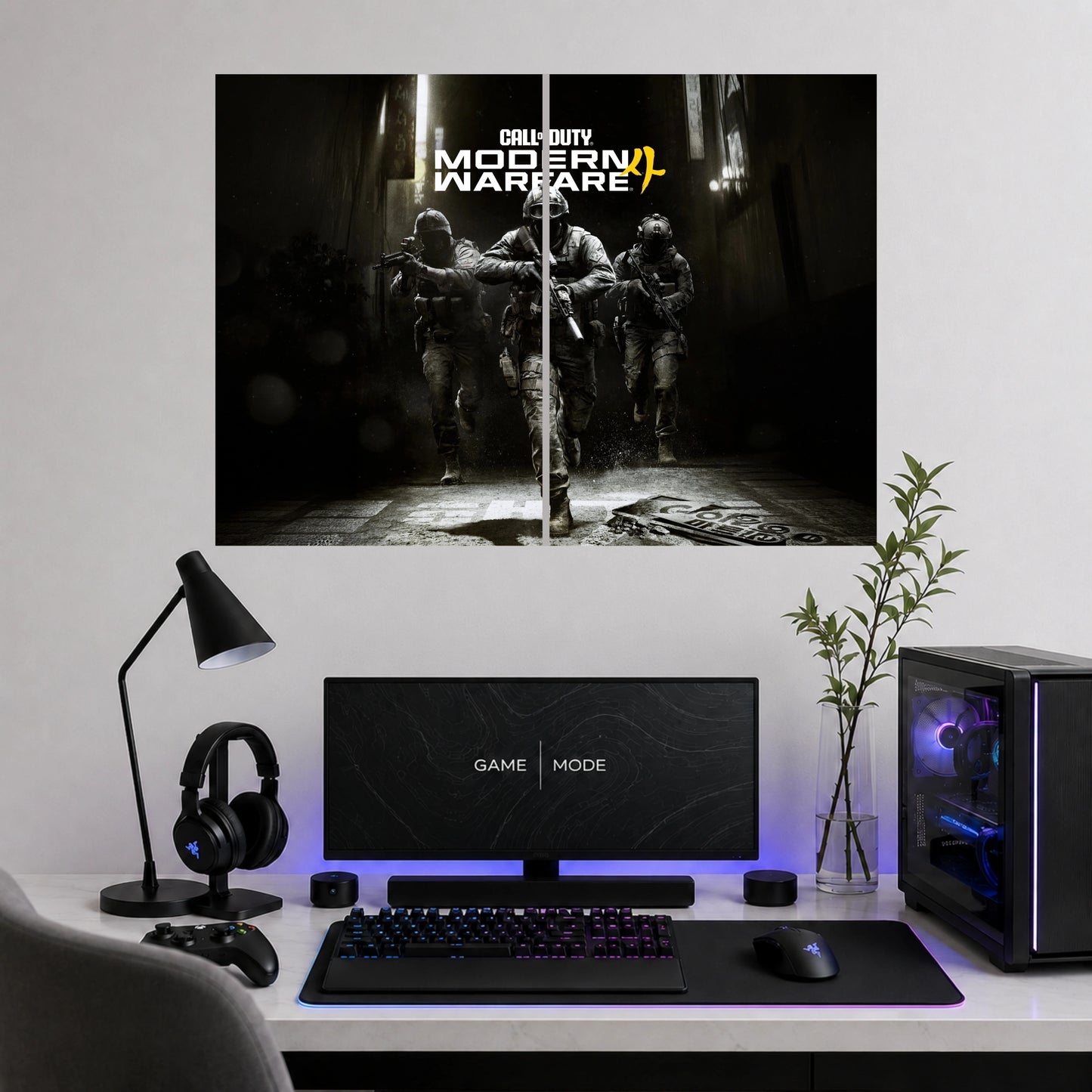 Call of Duty Modern Warfare I 2 Poster Split  Wall Art