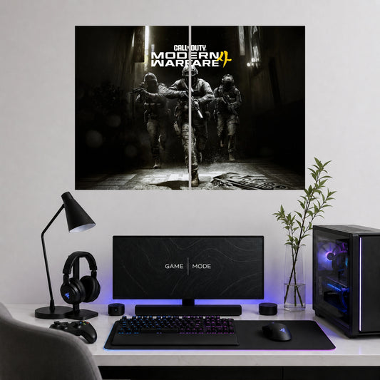 Call of Duty Modern Warfare I 2 Poster Split  Wall Art