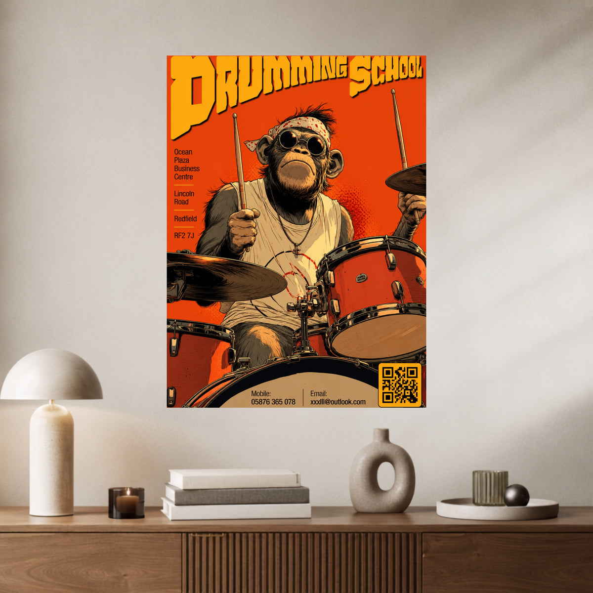 Drumming School | Music Wall Poster | 1 Poster