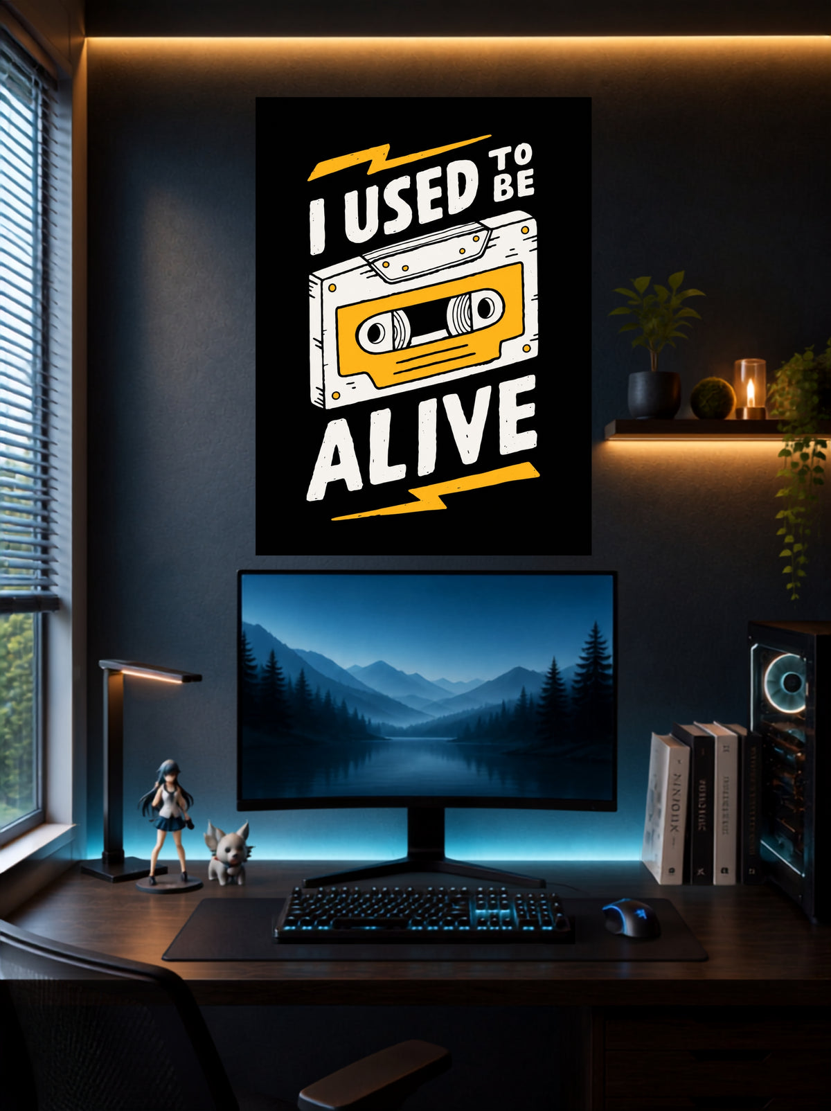 I Used to Be Alive | Retro Funny Quote Wall Poster | 1 Poster