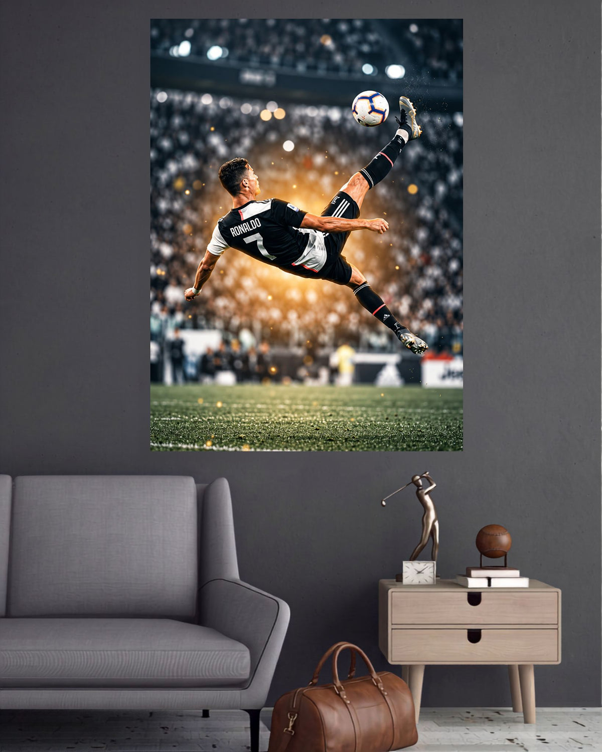 Ronaldo Bicycle Kick | Football Action Wall Poster | 1 Poster