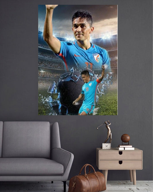 Sunil Chhetri 11 | Indian Football Legend Wall Poster | 1 Poster