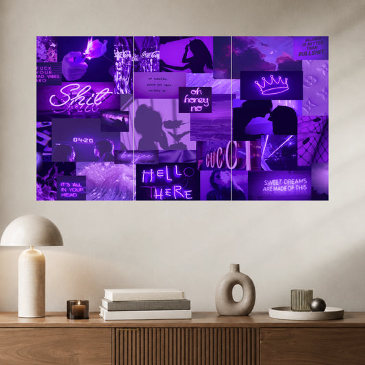 Purple Aesthetic Collage | Wall Poster | 3 Poster