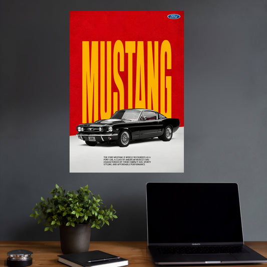 Mustang | Classic Car Wall Poster | 1 Poster