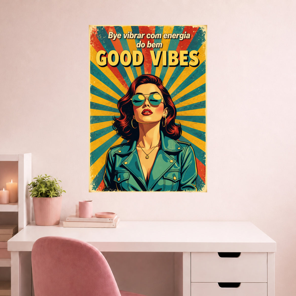 Good Vibes Retro Girl Poster | 1 Poster
