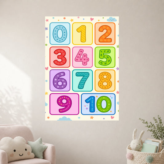 Numbers Learning | Kids Wall Poster | 1 Poster