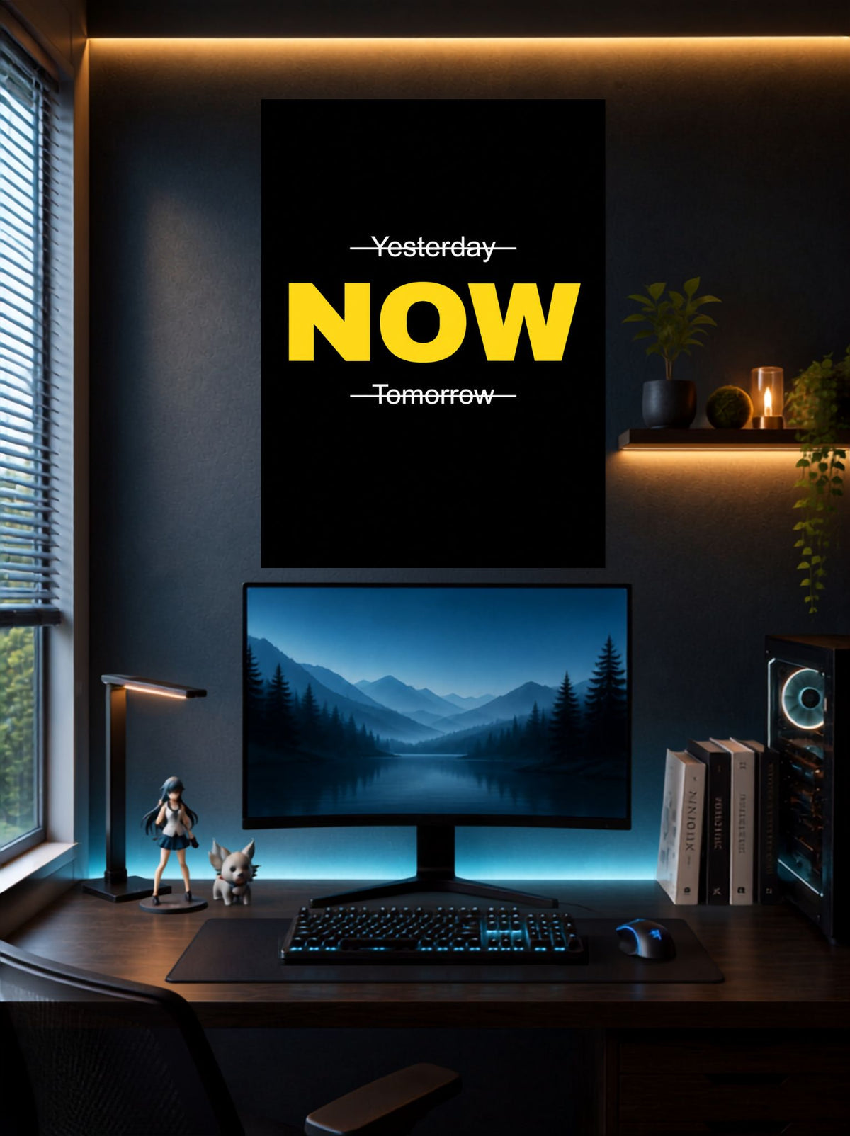 NOW | Yesterday Tomorrow Quote Wall Poster | 1 Poster
