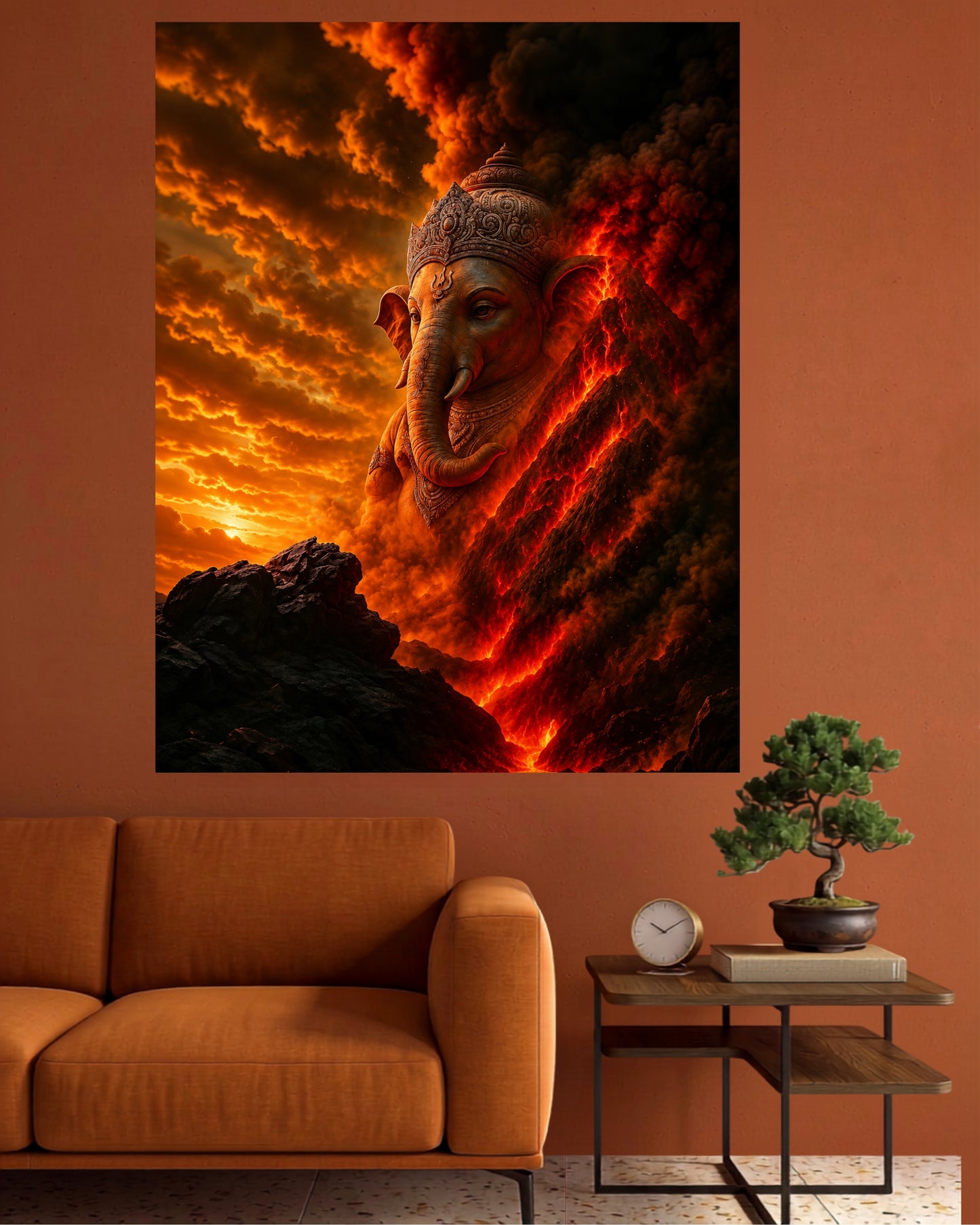 Agni Ganesha | Divine Fire Power Wall Poster | 1 Poster