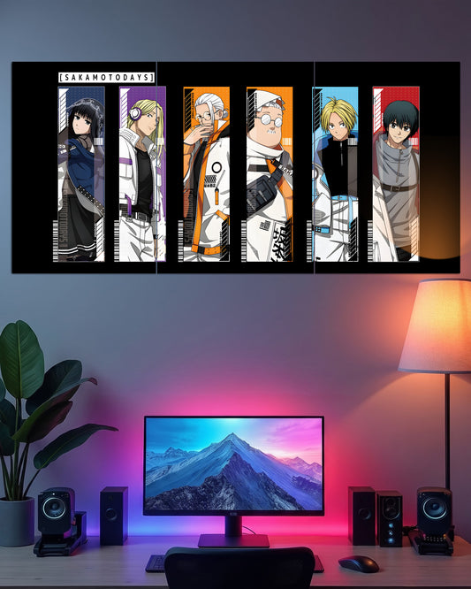 Sakamoto Days Squad | Anime Wall Poster Set | 3 Posters