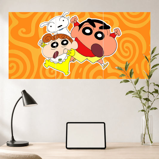 Crayon Shin-chan Adventures | Cartoon Wall Poster Set | 3 Posters