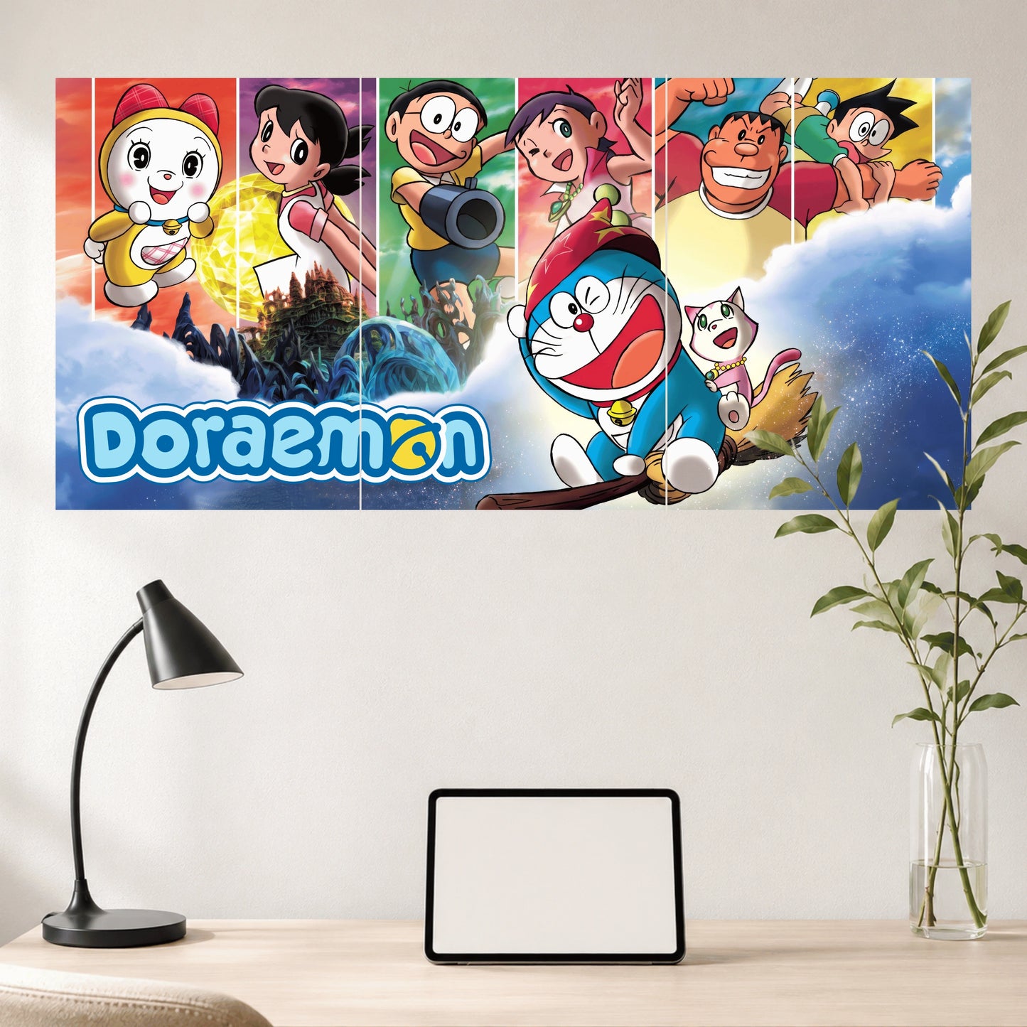 Doraemon & Friends Adventure | Cartoon Wall Poster Set | 3 Posters