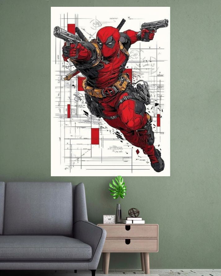 Deadpool Action | Superhero Movie Wall Poster | 1 Poster