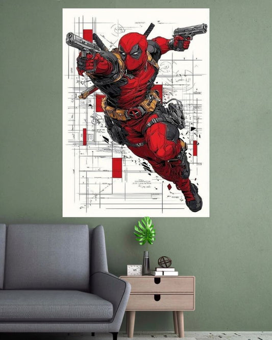 Deadpool Action | Superhero Movie Wall Poster | 1 Poster