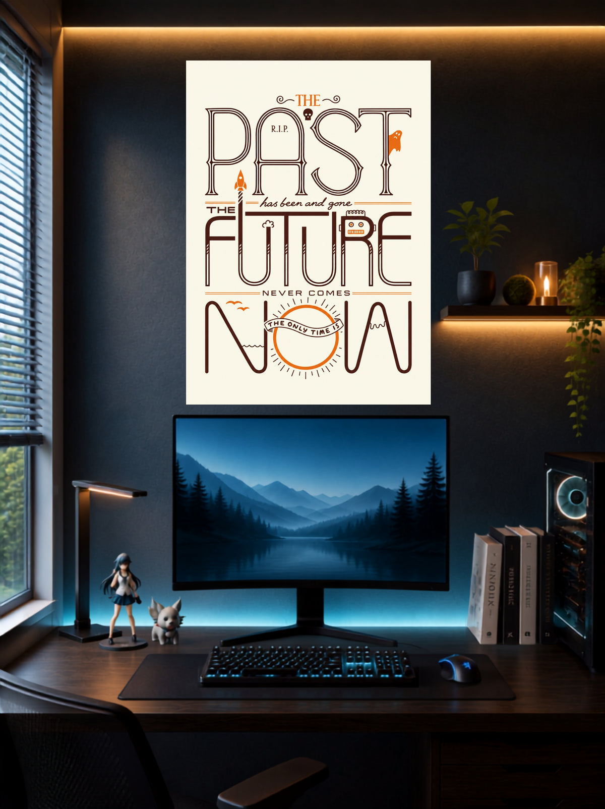 The Past Is Gone, The Future Never Comes | Quote Wall Poster | 1 Poster